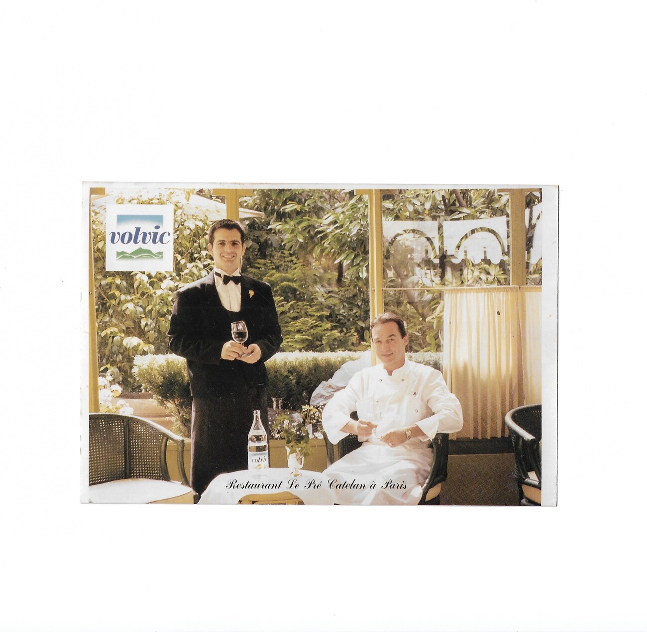 Mid-1990s postcard photograph of Benoît Monier at Le Pré Catelan in Paris